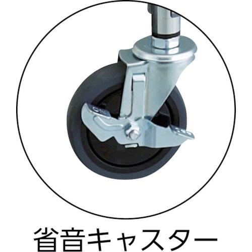 ■TRUSCO ツールワゴン フェニックスワゴン 省音 750X500 仕切2段付 ヤンググリーン〔品番:PEW973S2YG〕【4884892:0】[直送DS][店頭受取不可]_4