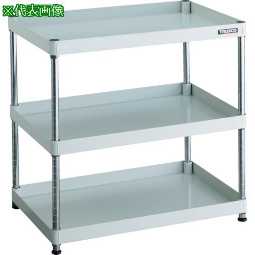 ■TRUSCO スチールラック フェニックスワゴンラック型 抗菌600X400 3段 ホワイト〔品番:PEWR963W〕【4885449:0】[直送DS][店頭受取不可]