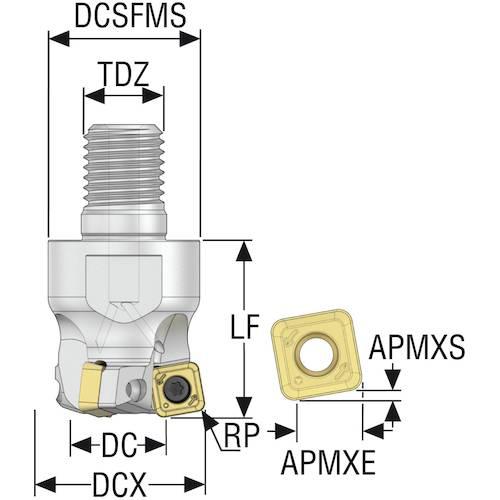セコ フライス 金型用 カッター ▼490-6698 R220.21-0066-SP14.6A 1個 セコ フライス 金型用 カッター R220.21-0066-SP14.6A 3825