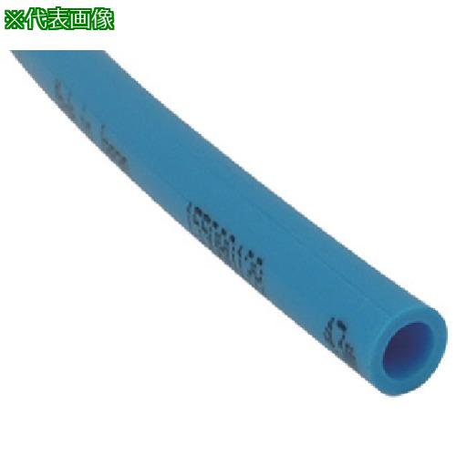 ■チヨダ ポリウレタンチューブ TEタッチチューブ 8mm/100m ライトブルー〔品番:TE8100LB〕【4918851:0】[店頭受取不可]