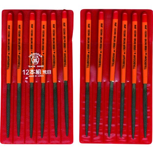 ■ツボサン 組ヤスリ 12本組 半丸 荒目〔品番:HA01201〕【4930231:0】[店頭受取不可] 8,477円
