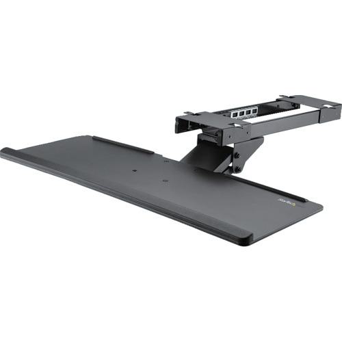 ■StarTech キーボードトレイ/スライド式/670x255mm/リストレスト/耐荷重2kg〔品番:KBTRAYADJ〕【4932904:0】[店頭受取不可]