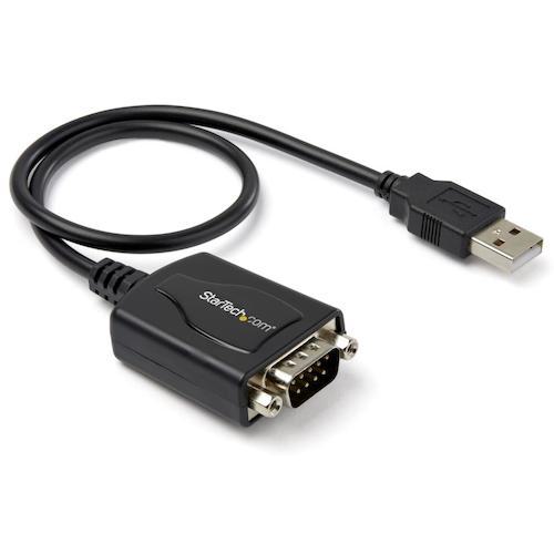 ■StarTech シリアル変換ケーブル/USB-A - RS232C/30cm/230Kbps/ブラック〔品番:ICUSB2321X〕【4932920:0】[店頭受取不可]