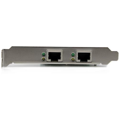 ■StarTech LANカード/PCIeE/x1/2x RJ45/10/100/1000Mbps/Win & Mac〔品番:ST1000SPEXD4〕【4975423:0】[店頭受取不可]