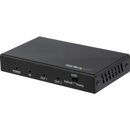 ■StarTech ビデオスプリッター/HDMI/1入力2出力/4K60Hz/EDID/HDCP 2.2〔品番:ST122HD202〕【4975416:0】[店頭受取不可]