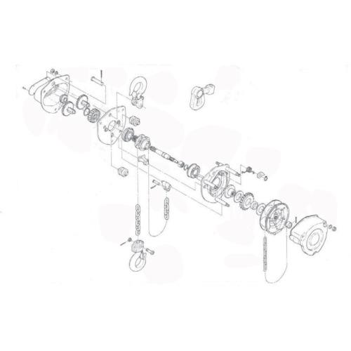 ■KITO チェーンブロック キトーマイティM3形 CB020用部品 上フック一式〔品番:C3BA02010013〕【4989007:0】[店頭受取不可]