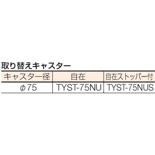 ■TRUSCO アングル式ツールワゴン BUWF型ワゴン 500X530XH900 3段 2段引出付〔品番:BUWF2〕【5017670:0】[直送DS][店頭受取不可]_3