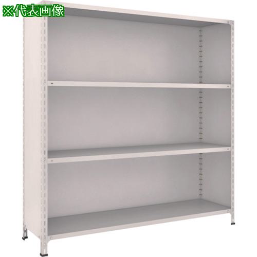 ■TRUSCO スチールラック 軽量棚背板・側板付 W1800XD450X1800 4段 ネオグレー〔品番:66X24〕【5023122:0】[直送DS][店頭受取不可]