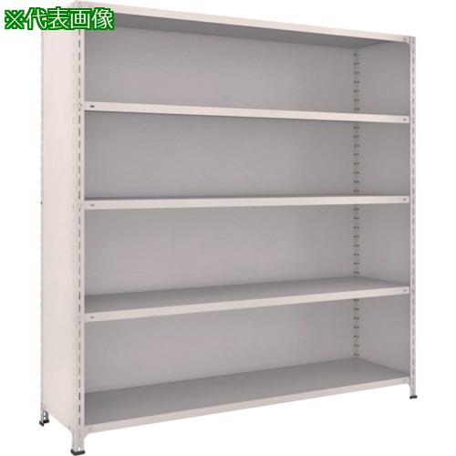 ■TRUSCO スチールラック 軽量棚背板・側板付 W1800XD450X1800 5段 ネオグレー〔品番:66X25〕【5023131:0】[直送DS][店頭受取不可]