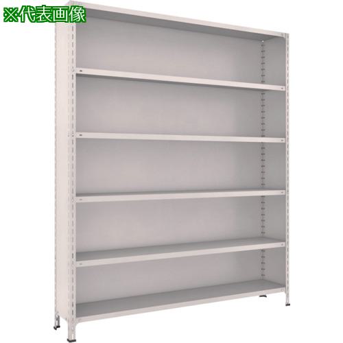 ■TRUSCO スチールラック 軽量棚背板・側板付 W1800XD300X2100 6段 ネオグレー〔品番:76V26〕【5023335:0】[直送DS][店頭受取不可]