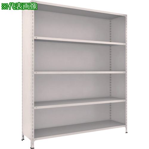 ■TRUSCO スチールラック 軽量棚背板・側板付 W1800XD450X2100 5段 ネオグレー〔品番:76X25〕【5023343:0】[直送DS][店頭受取不可]