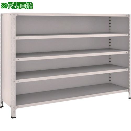 ■TRUSCO スチールラック 軽量棚背板・側板付 W1800XD450X1200 5段 ネオグレー〔品番:46X25〕【5024439:0】[直送DS][店頭受取不可]