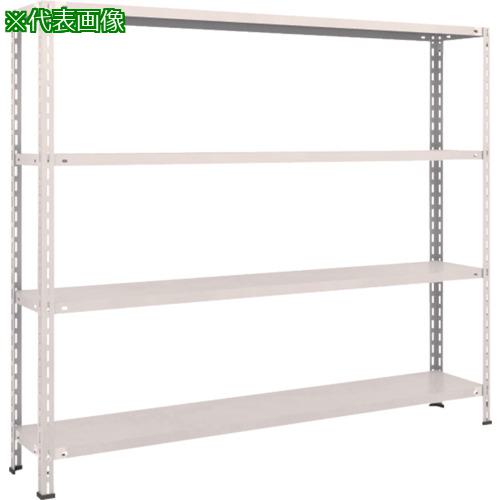 ■TRUSCO スチールラック 軽量棚 中棚ボルトレス型1800X300X1500 4段 ネオグレー〔品番:L56V14〕【5025443:0】[直送DS][店頭受取不可]