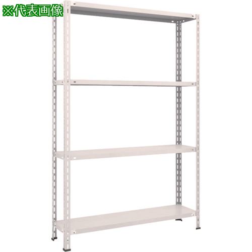 ■TRUSCO スチールラック 軽量棚 中棚ボルトレス型1200X300X1800 4段 ネオグレー〔品番:L64V14〕【5025508:0】[直送DS][店頭受取不可]