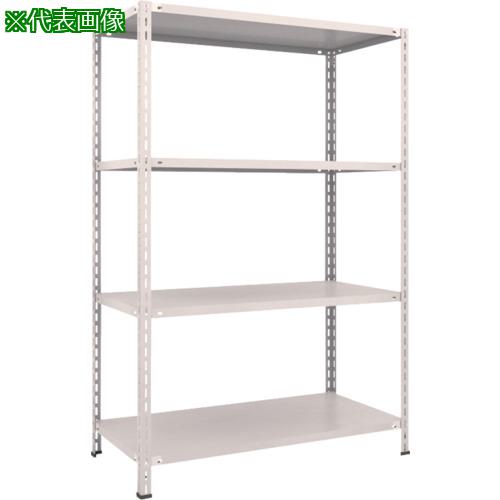 ■TRUSCO スチールラック 軽量棚 中棚ボルトレス型1200X600X1800 4段 ネオグレー〔品番:L64W14〕【5025541:0】[直送DS][店頭受取不可]