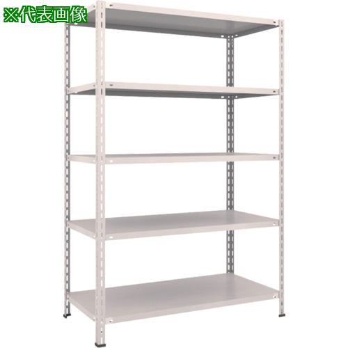 ■TRUSCO スチールラック 軽量棚 中棚ボルトレス型1200X600X1800 5段 ネオグレー〔品番:L64W15〕【5025559:0】[直送DS][店頭受取不可]
