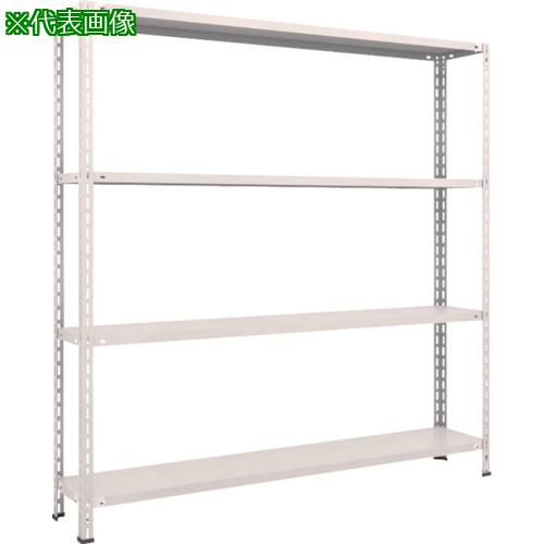 ■TRUSCO スチールラック 軽量棚 中棚ボルトレス型1800X300X1800 4段 ネオグレー〔品番:L66V14〕【5025770:0】[直送DS][店頭受取不可]