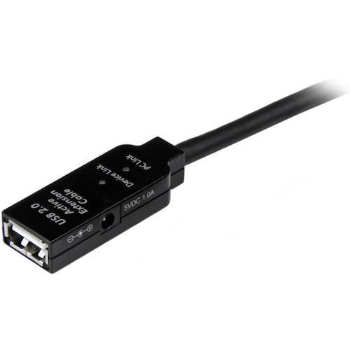 ■StarTech USBケーブル/A-A/5m/USB 2.0/アクティブ延長/オス・メス/BK〔品番:USB2AAEXT5M〕【5026329:0】[店頭受取不可]
