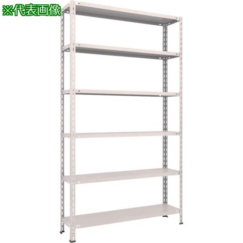 ■TRUSCO スチールラック 軽量棚 中棚ボルトレス型1200X300X2100 6段 ネオグレー〔品番:L74V16〕【5026113:0】[直送DS][店頭受取不可]