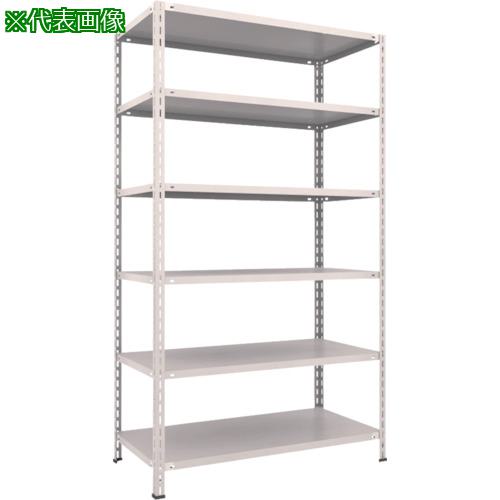 ■TRUSCO スチールラック 軽量棚 中棚ボルトレス型1200X600X2100 6段 ネオグレー〔品番:L74W16〕【5026156:0】[直送DS][店頭受取不可]