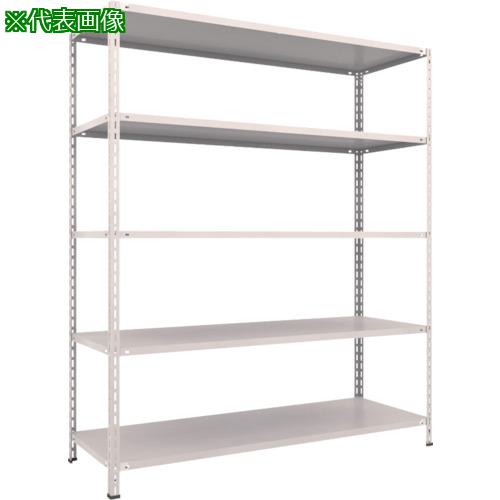 ■TRUSCO スチールラック 軽量棚 中棚ボルトレス型1800X600X2100 5段 ネオグレー〔品番:L76W15〕【5026202:0】[直送DS][店頭受取不可]