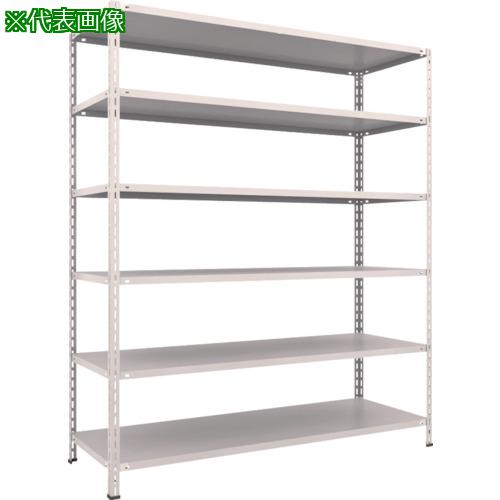 ■TRUSCO スチールラック 軽量棚 中棚ボルトレス型1800X600X2100 6段 ネオグレー〔品番:L76W16〕【5026211:0】[直送DS][店頭受取不可]