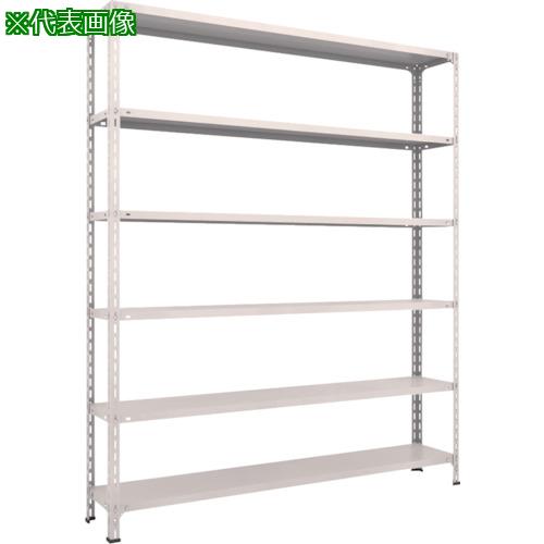 ■TRUSCO スチールラック 軽量ボルト式棚 1800X300XH2100 6段 ネオグレー〔品番:76V16〕【5026318:0】[直送DS][店頭受取不可]