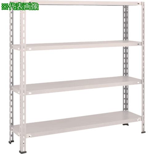 ■TRUSCO スチールラック 軽量棚 中棚ボルトレス型1200X300X1200 4段 ネオグレー〔品番:L44V14〕【5035201:0】[直送DS][店頭受取不可]