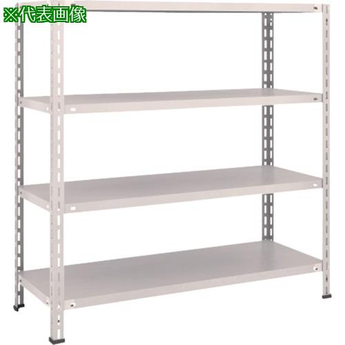 ■TRUSCO スチールラック 軽量棚 中棚ボルトレス型1200X450X1200 4段 ネオグレー〔品番:L44X14〕【5035244:0】[直送DS][店頭受取不可]
