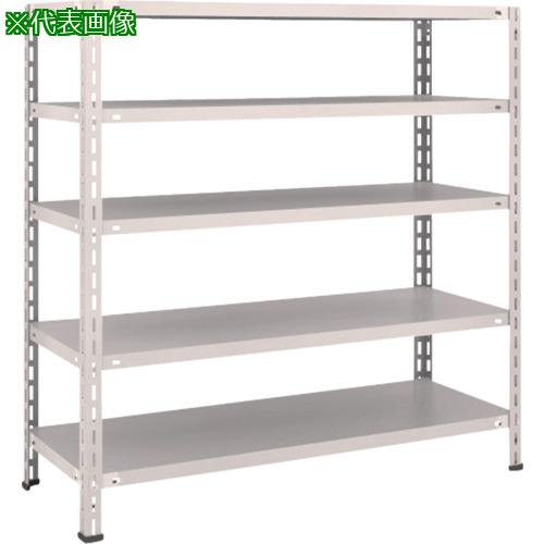 ■TRUSCO スチールラック 軽量棚 中棚ボルトレス型1200X450X1200 5段 ネオグレー〔品番:L44X15〕【5035261:0】[直送DS][店頭受取不可]