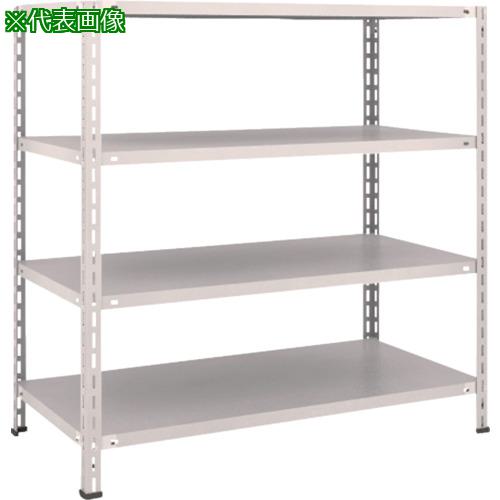 ■TRUSCO スチールラック 軽量棚 中棚ボルトレス型1200X600X1200 4段 ネオグレー〔品番:L44W14〕【5035287:0】[直送DS][店頭受取不可]