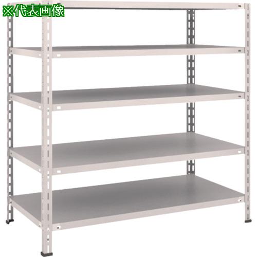 ■TRUSCO スチールラック 軽量棚 中棚ボルトレス型1200X600X1200 5段 ネオグレー〔品番:L44W15〕【5035309:0】[直送DS][店頭受取不可]