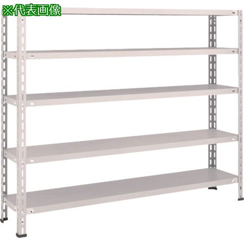 ■TRUSCO スチールラック 軽量棚 中棚ボルトレス型1500X300X1200 5段 ネオグレー〔品番:L45V15〕【5035392:0】[直送DS][店頭受取不可]
