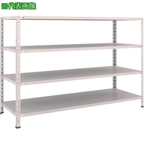 ■TRUSCO スチールラック 軽量棚 中棚ボルトレス型1800X600X1200 4段 ネオグレー〔品番:L46W14〕【5035465:0】[直送DS][店頭受取不可]