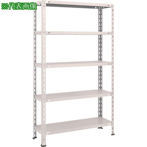 ■TRUSCO スチールラック 軽量棚 中棚ボルトレス型 875X300X1500 5段 ネオグレー〔品番:L53V15〕【5038197:0】[直送DS][店頭受取不可]
