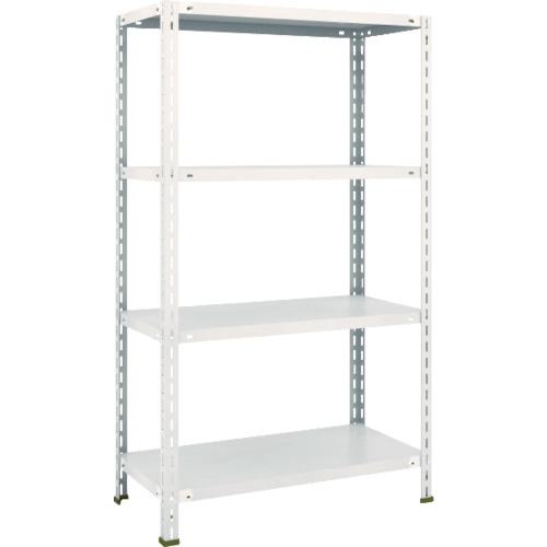 ■TRUSCO スチールラック 軽量棚 中棚ボルトレス型 875X450X1500 4段 ネオグレー〔品番:L53X14〕【5038201:0】[直送DS][店頭受取不可]