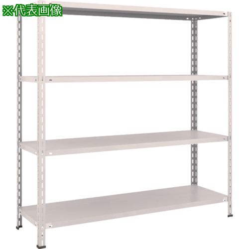 ■TRUSCO スチールラック 軽量棚 中棚ボルトレス型1500X450X1500 4段 ネオグレー〔品番:L55X14〕【5038260:0】[直送DS][店頭受取不可]