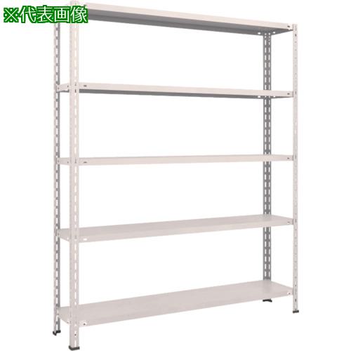 ■TRUSCO スチールラック 軽量棚 中棚ボルトレス型1500X300X1800 5段 ネオグレー〔品番:L65V15〕【5038375:0】[直送DS][店頭受取不可]