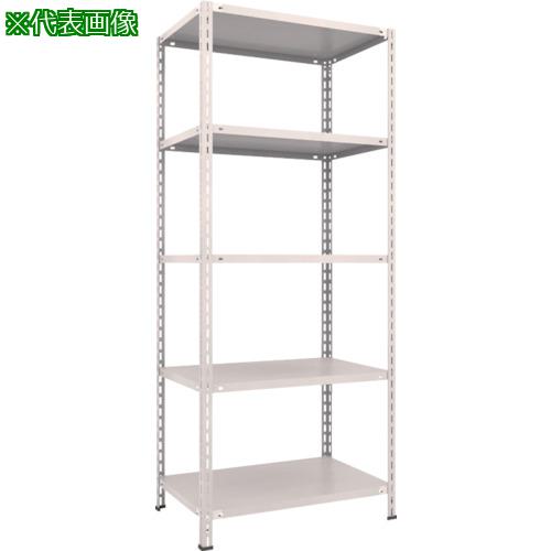 ■TRUSCO スチールラック 軽量棚 中棚ボルトレス型 875X600X2100 5段 ネオグレー〔品番:L73W15〕【5038464:0】[直送DS][店頭受取不可]