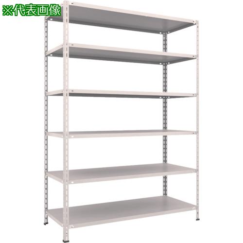 ■TRUSCO スチールラック 軽量棚 中棚ボルトレス型1500X600X2100 6段 ネオグレー〔品番:L75W16〕【5038537:0】[直送DS][店頭受取不可]