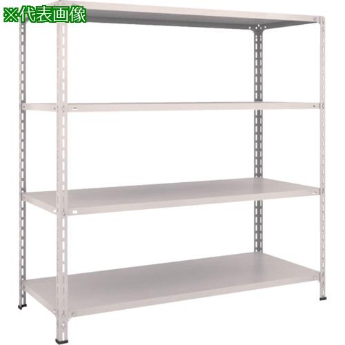 ■TRUSCO スチールラック 軽量ボルト式棚 1500X600XH1500 4段 ネオグレー〔品番:55W14〕【5038766:0】[直送DS][店頭受取不可]