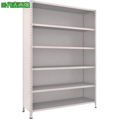 ■TRUSCO スチールラック 軽量棚背板・側板付 W1500XD450X2100 6段 ネオグレー〔品番:75X26〕【5039452:0】[直送DS][店頭受取不可]