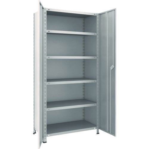 ■TRUSCO スチールラック 軽量棚両開扉付 875X450XH1800 天地6段 ネオグレー〔品番:63XT26〕【5042992:0】[直送DS][店頭受取不可]