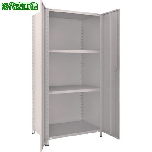 ■TRUSCO スチールラック 軽量棚両開扉付 875X600XH1800 天地4段 ネオグレー〔品番:63WT24〕【5043000:0】[直送DS][店頭受取不可]