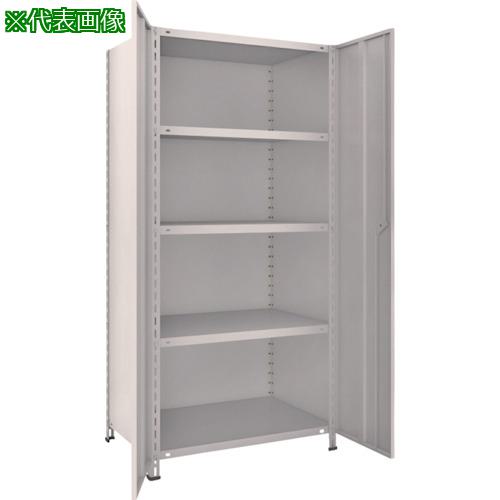 ■TRUSCO スチールラック 軽量棚両開扉付 875X600XH1800 天地5段 ネオグレー〔品番:63WT25〕【5043018:0】[直送DS][店頭受取不可]