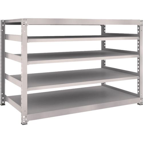 ■TRUSCO スチールラック M5型中量棚 1800×921×H1200 5段 単体 ネオグレー〔品番:M54695〕【5060362:0】[直送DS][店頭受取不可]