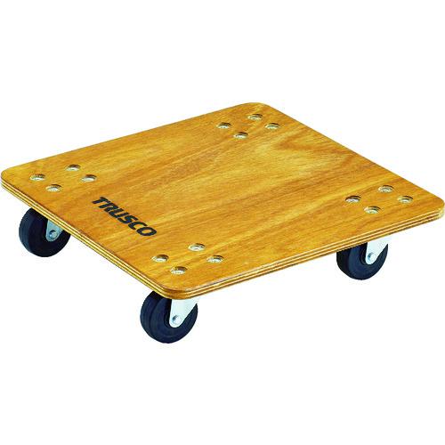 ■TRUSCO 合板平台車プティカルゴ 450X450 ゴム車〔品番:PC4545G〕【5078750:0】[店頭受取不可]