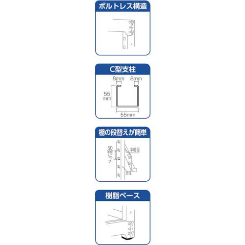 ■TRUSCO スチールラック M3型中量棚 900×921×H2100 6段 連結 ネオグレー〔品番:M37396B〕【5090300:0】[直送DS][店頭受取不可]