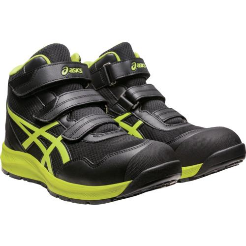 ■ASICS ウィンジョブCP216 ブラックXネオンライム 27.0cm〔品番:1273A076.00127.0〕【5211316:0】[店頭受取不可]