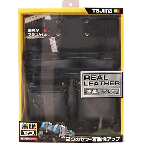 □タジマ セフツイン腰袋 本革 釘袋 3段大〔品番:SFKBKKG3L2H